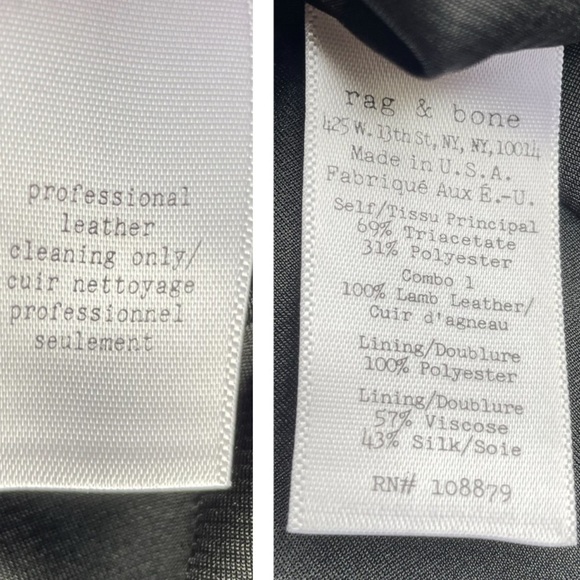 Rag & Bone Rae Dress In Black Sold In Store Only Asymmetrical Zipper Front SZ 4 - Picture 14 of 15